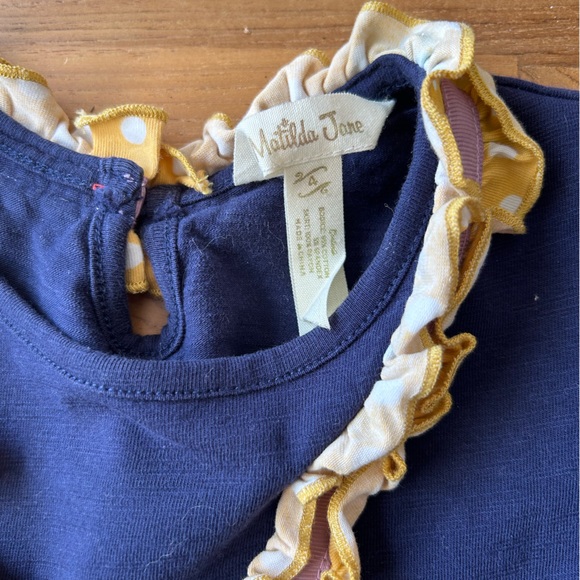 Matilda Jane. Damsel Once Upon A Time Long Sleeve Dress. Size 4. Blue/Yellow. - Picture 3 of 4